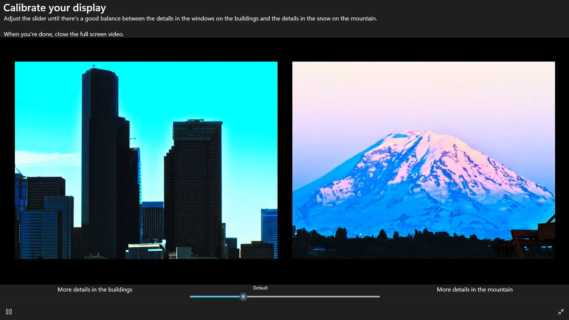 Adjust the slider based on visual comparisons provided