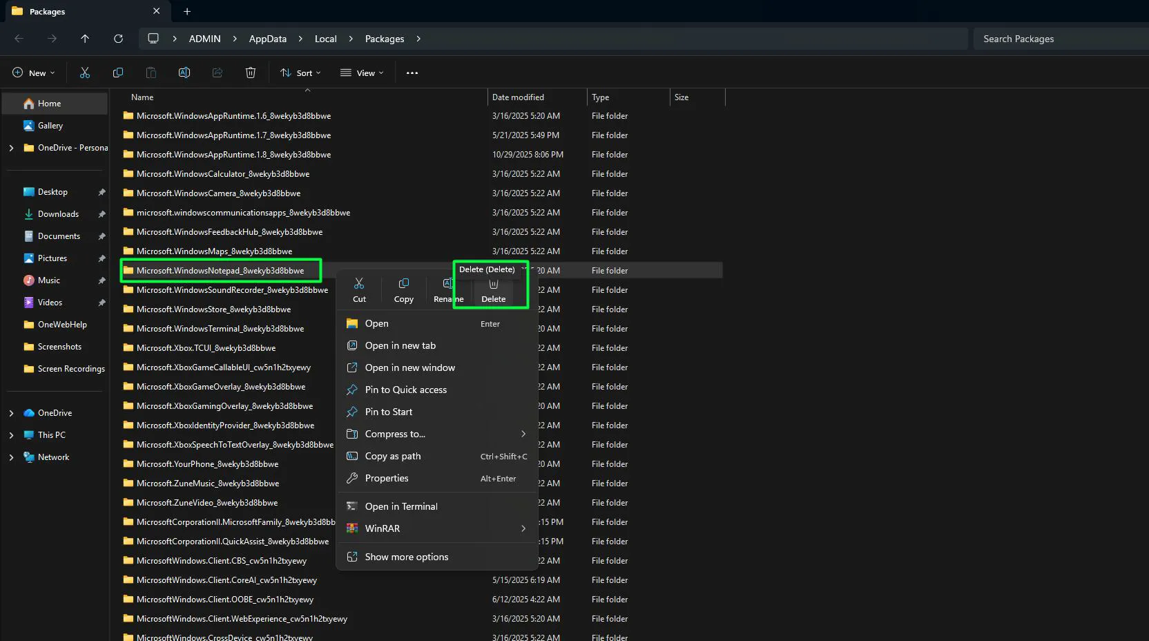 Clear Notepad Cache and Temporary Files