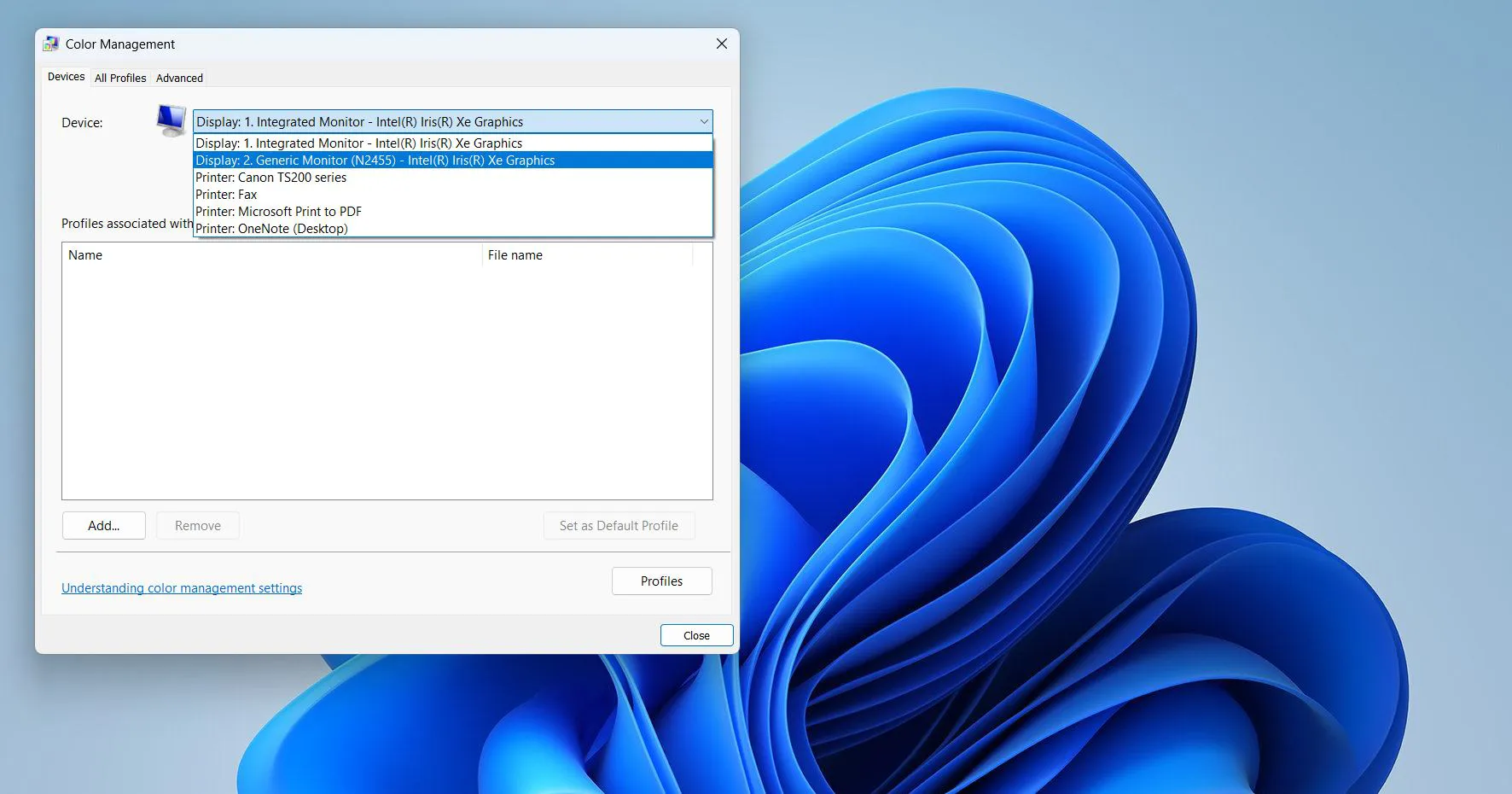 Managing Color Profiles for Multiple Displays