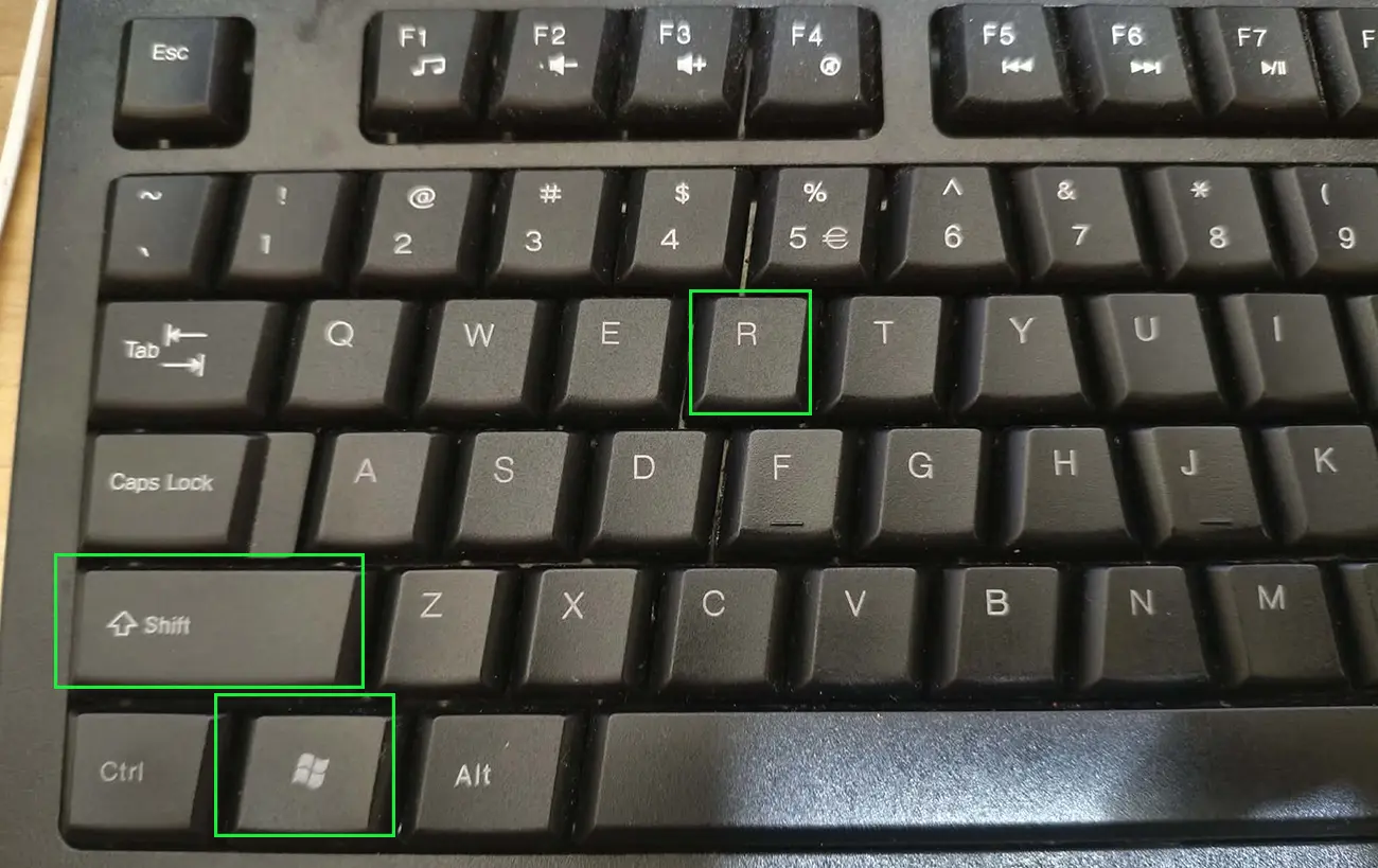 Press Windows + Shift + R on the keyboard at the same time