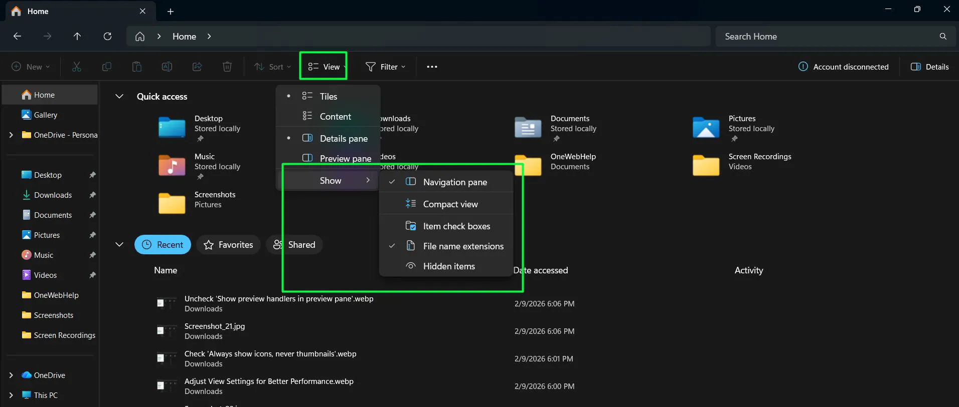 Restore Missing Toolbar Icons